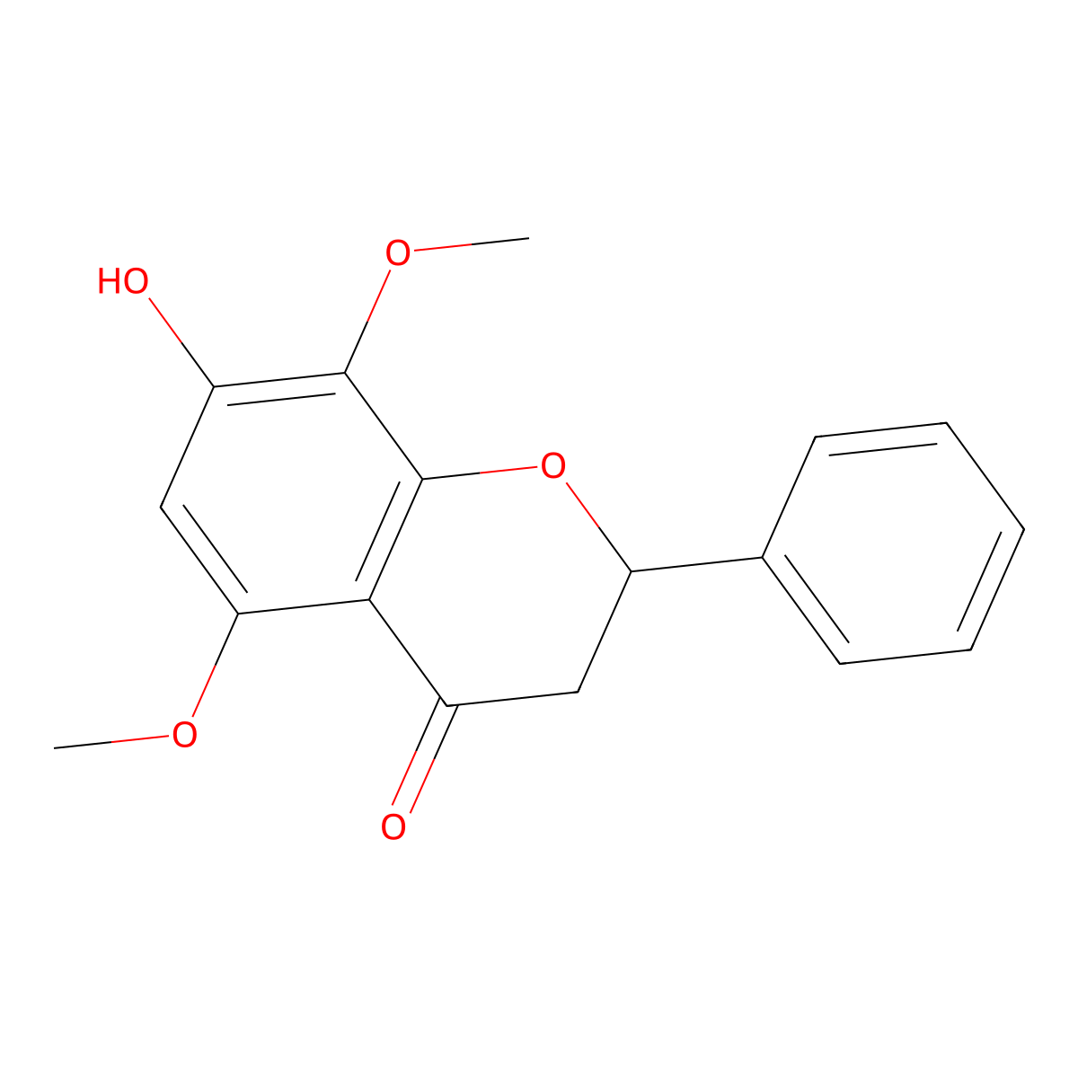 7-Hydroxy-5,8-dimethoxyflavanone molecular structure, CAS 54377-24-1