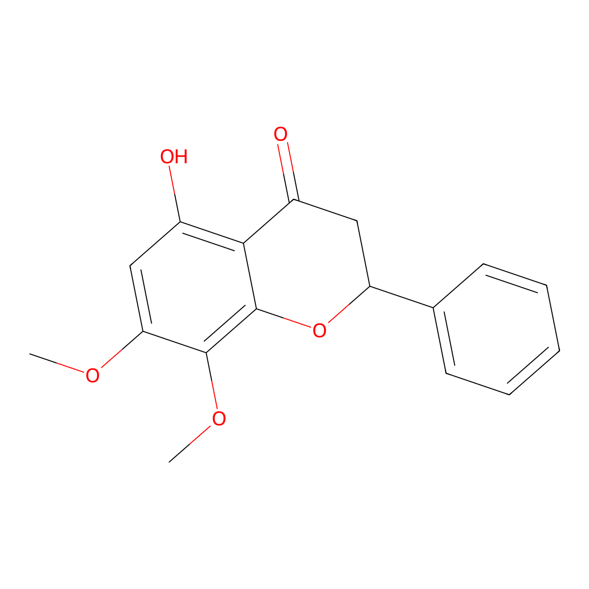 5-Hydroxy-7,8-Dimethoxyflavanone molecular structure, CAS 54377-25-2
