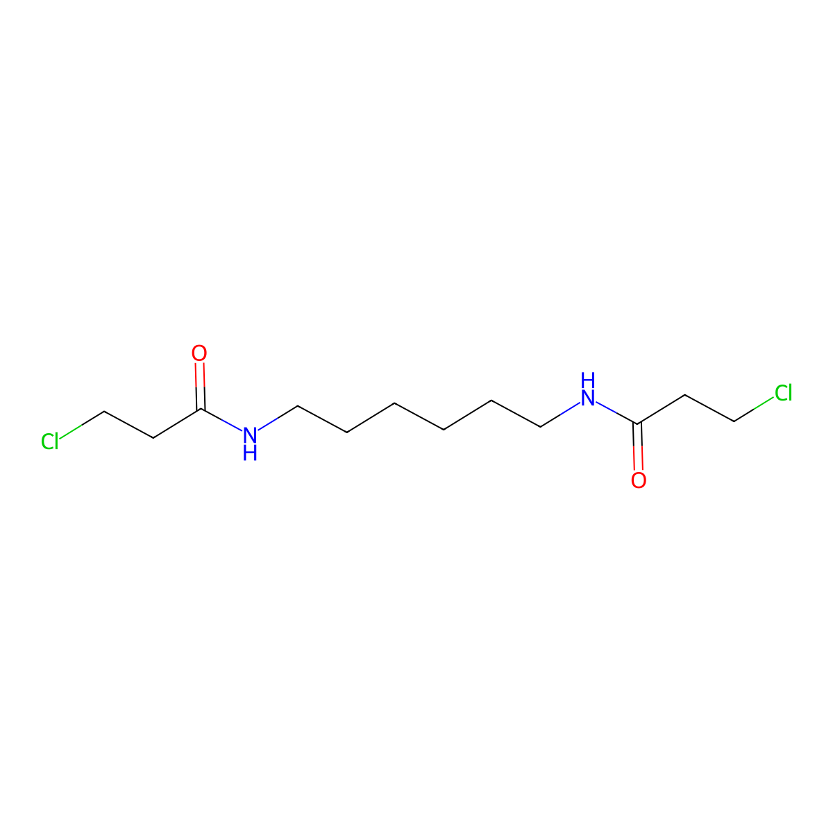3-chloro-N-[6-(3-chloropropanoylamino)hexyl]propanamide molecular structure, CAS 54378-03-9