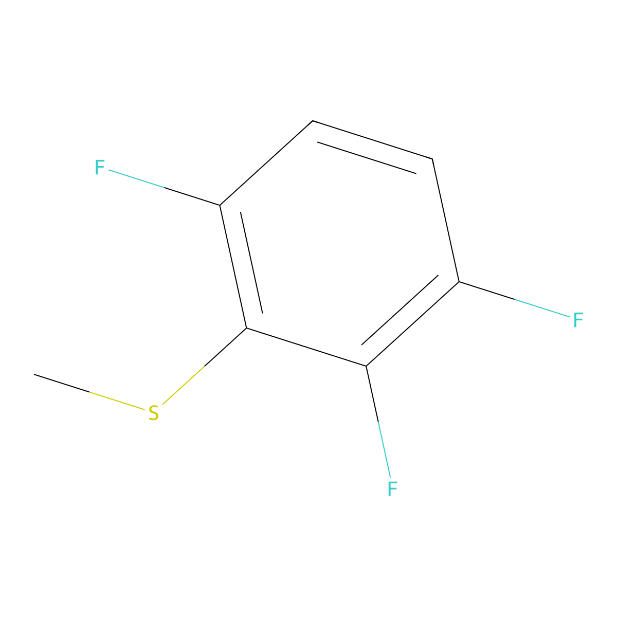 Methyl(2,3,6-trifluorophenyl)sulfane molecular structure, CAS 54378-72-2