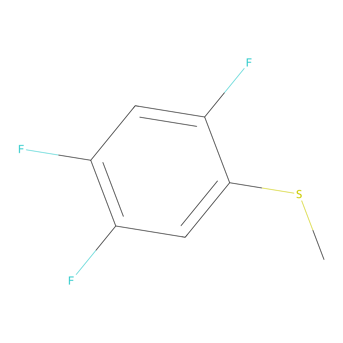 2,4,5-Trifluorothioanisole molecular structure, CAS 54378-74-4