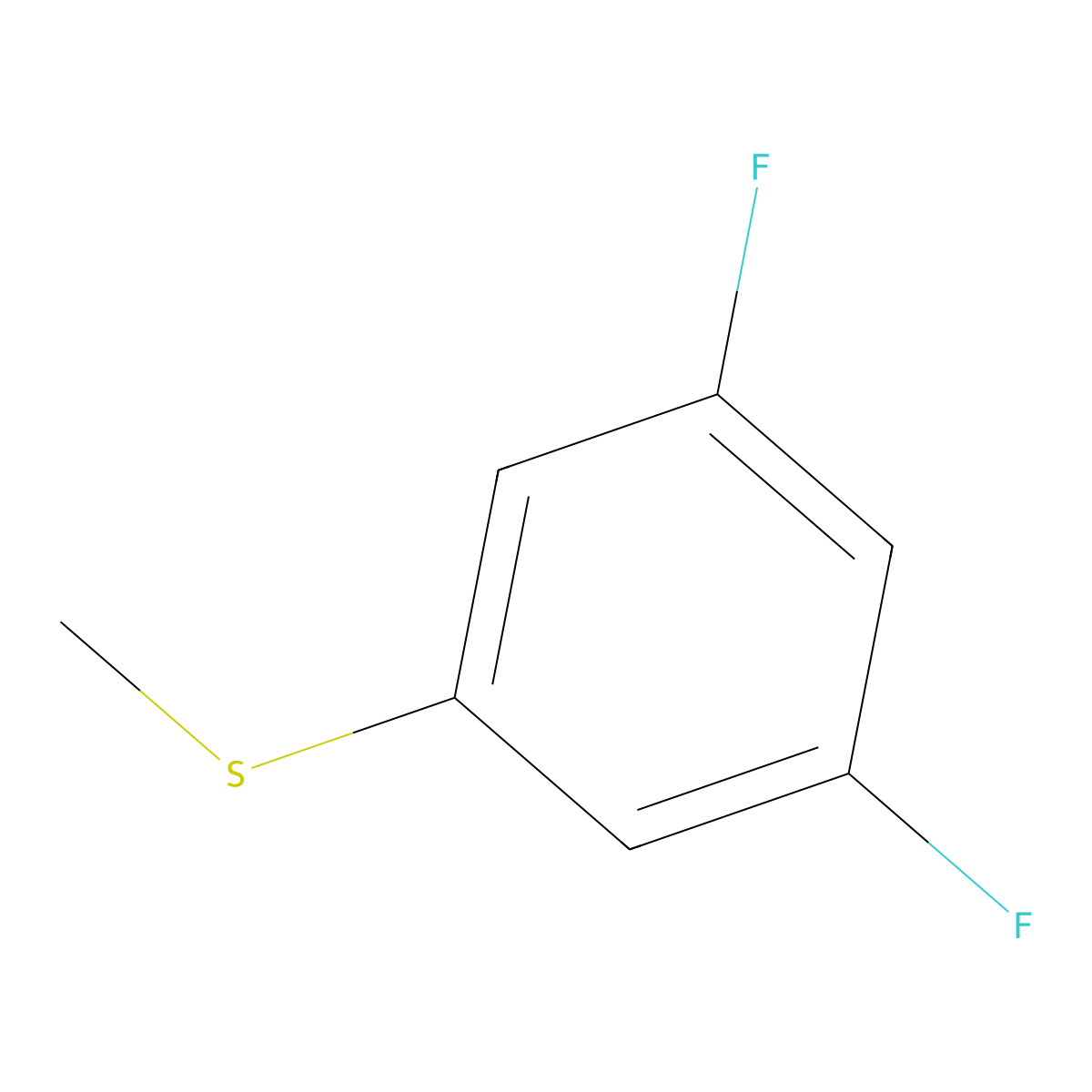 1,3-Difluoro-5-(methylsulfanyl)benzene molecular structure, CAS 54378-77-7