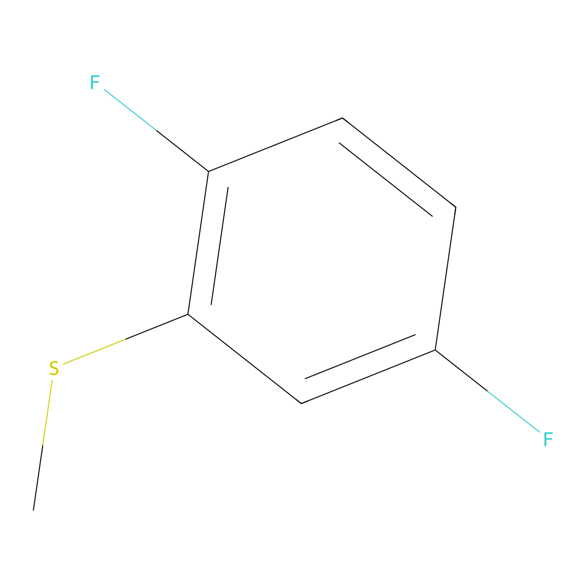 (2,5-Difluorophenyl)(methyl)sulfane molecular structure, CAS 54378-78-8