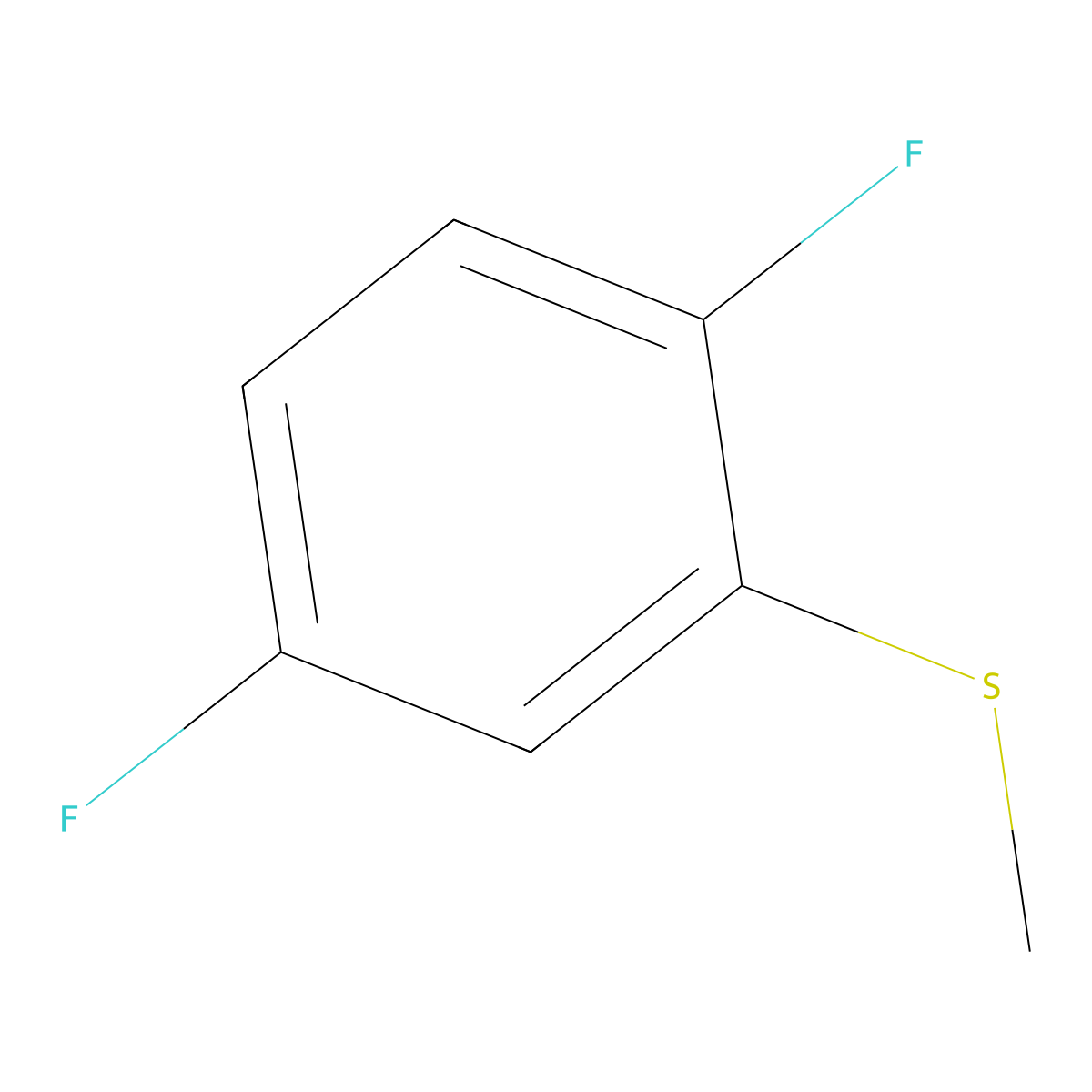 (2,5-Difluorophenyl)(methyl)sulfane molecular structure, CAS 54378-78-8