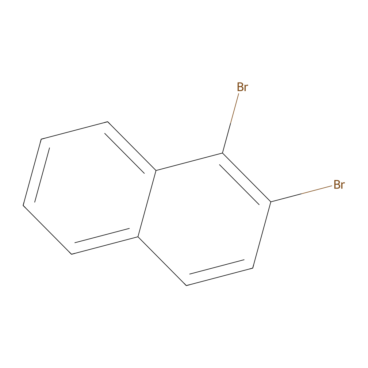 1,2-Dibromonaphthalene molecular structure, CAS 5438-13-1