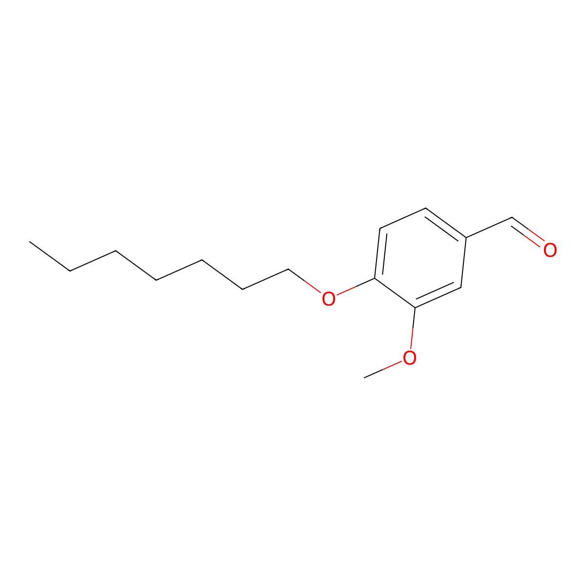 4-(Heptyloxy)-m-anisaldehyde molecular structure, CAS 5438-59-5
