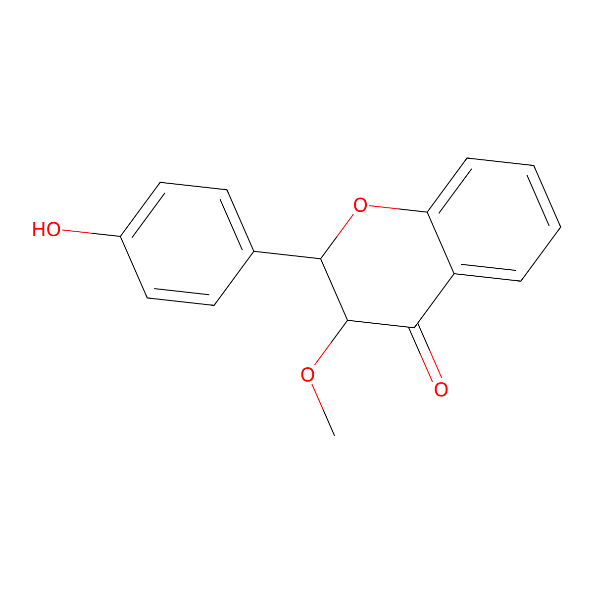4'-Hydroxy-3'-methoxyflavanone molecular structure, CAS 5438-64-2
