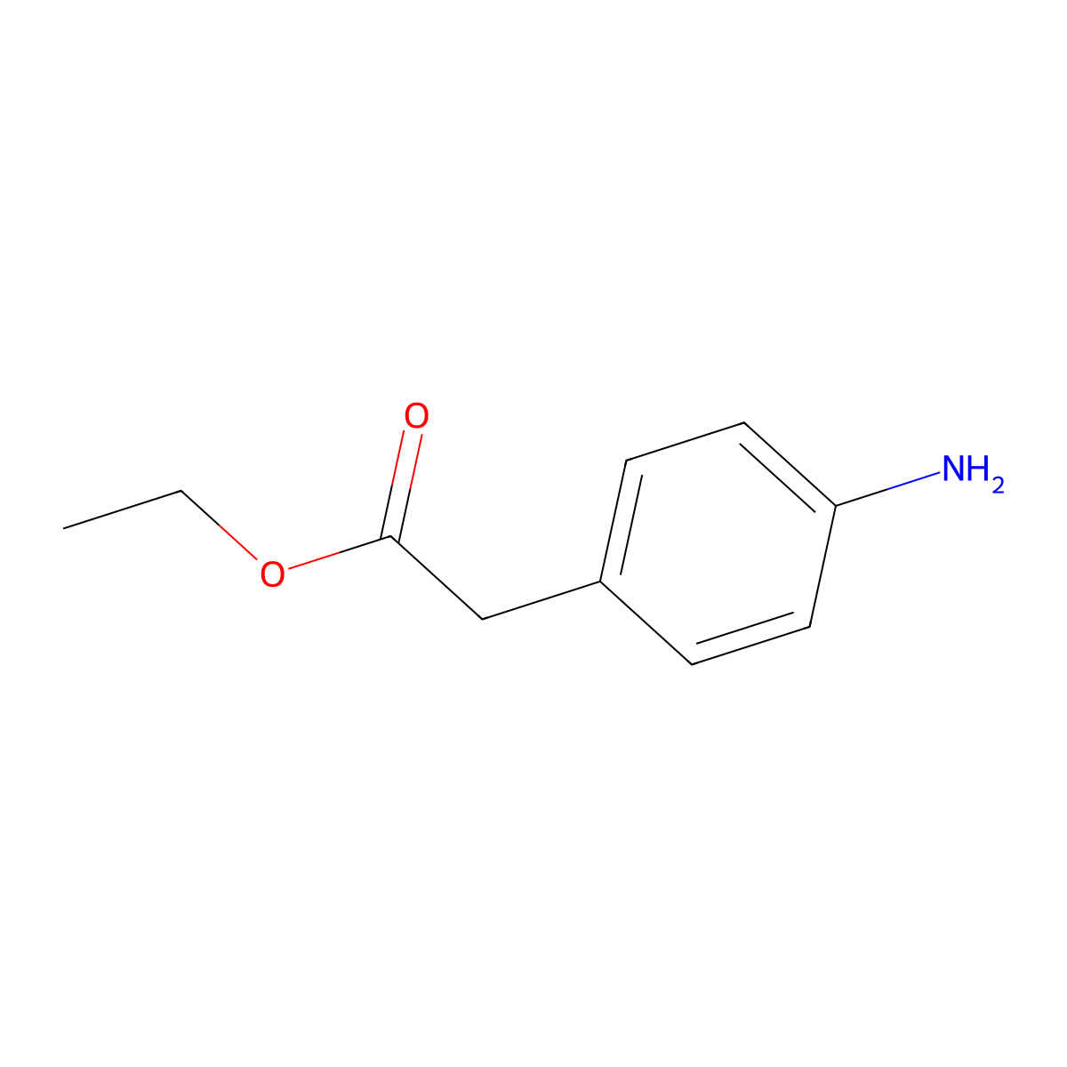 p-Aminophenylacetic acid ethyl ester molecular structure, CAS 5438-70-0