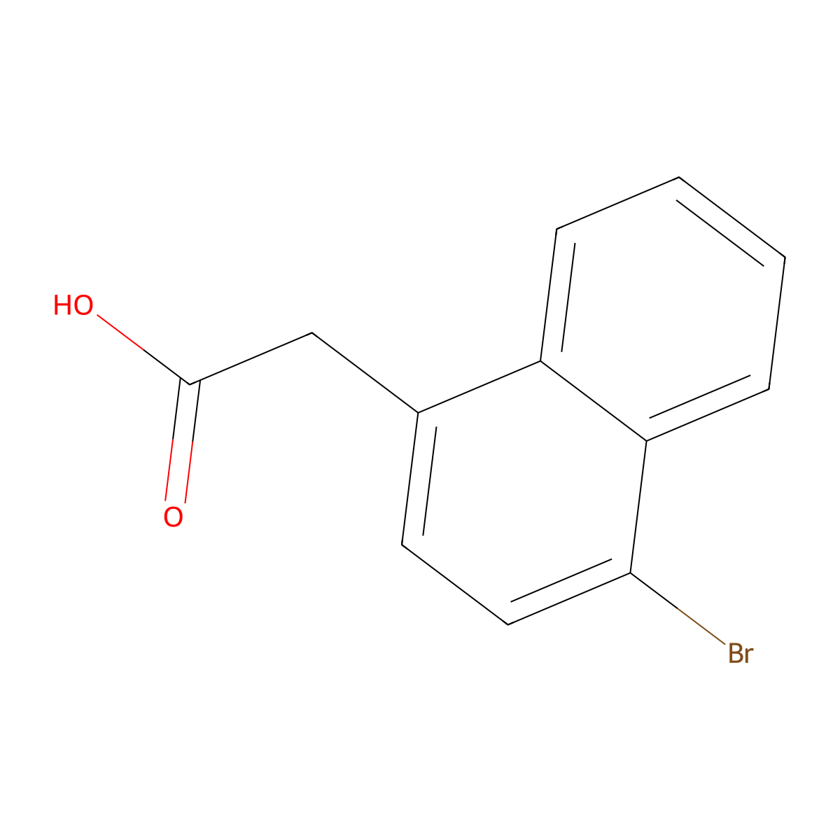 2-(4-Bromonaphthalen-1-yl)acetic acid molecular structure, CAS 5438-74-4