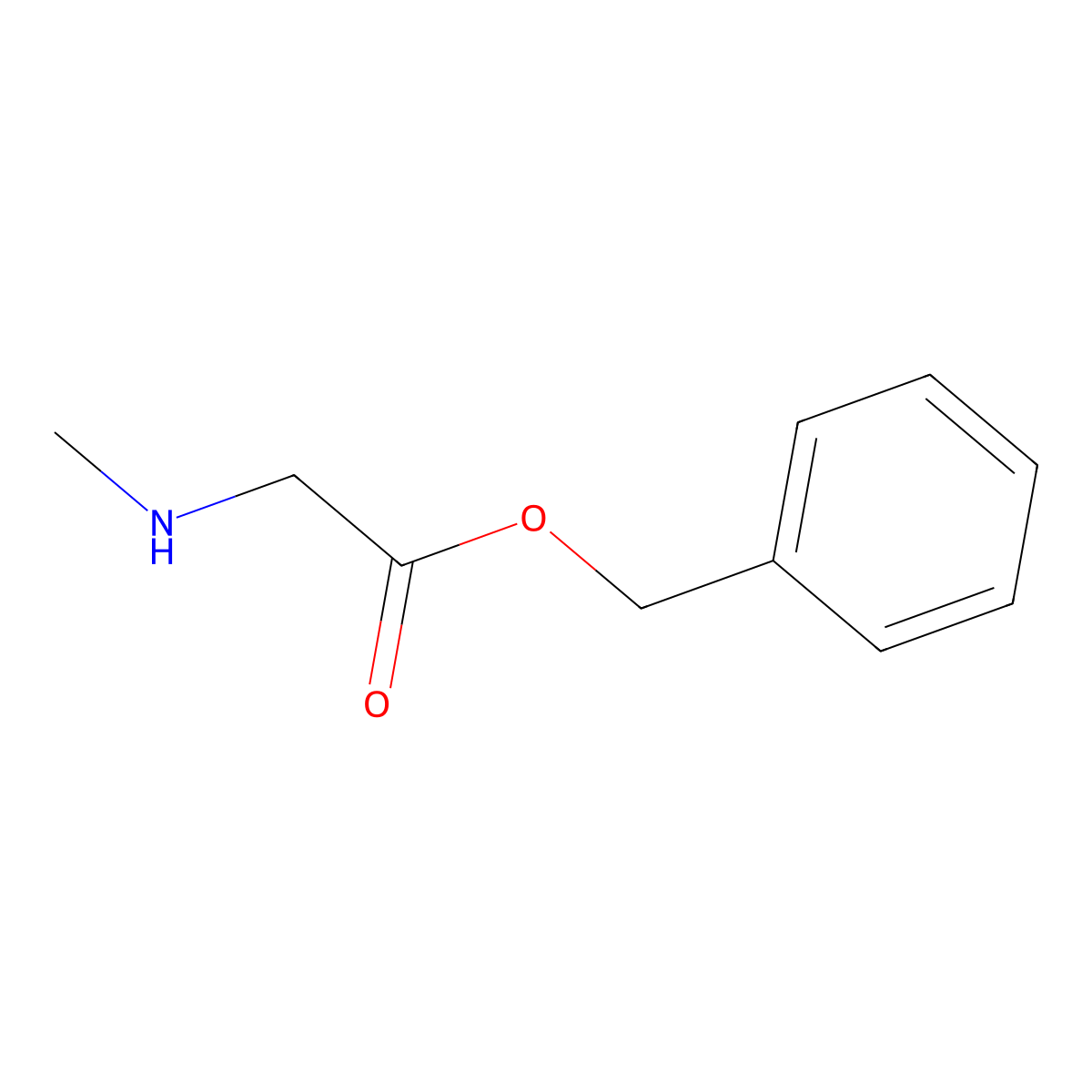 Benzyl 2-(methylamino)acetate molecular structure, CAS 54384-05-3
