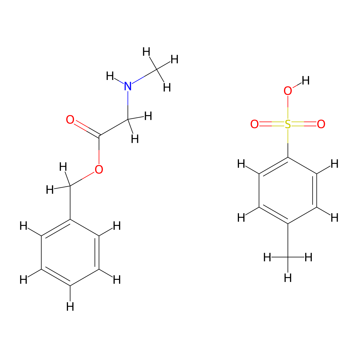 N-Me-Gly-Obzl P-Tosylate molecular structure, CAS 54384-06-4