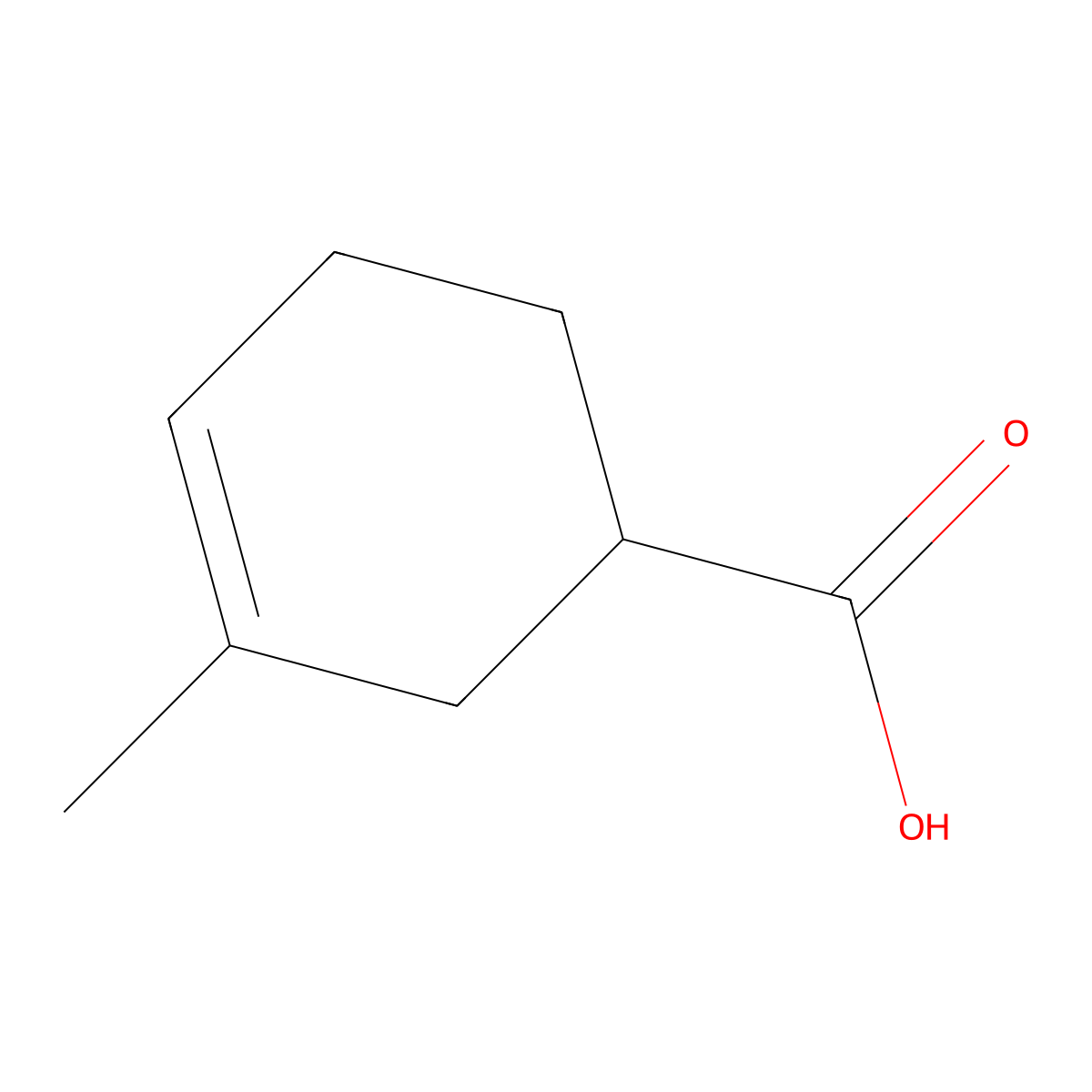 3-Methylcyclohex-3-ene-1-carboxylic acid molecular structure, CAS 54385-25-0