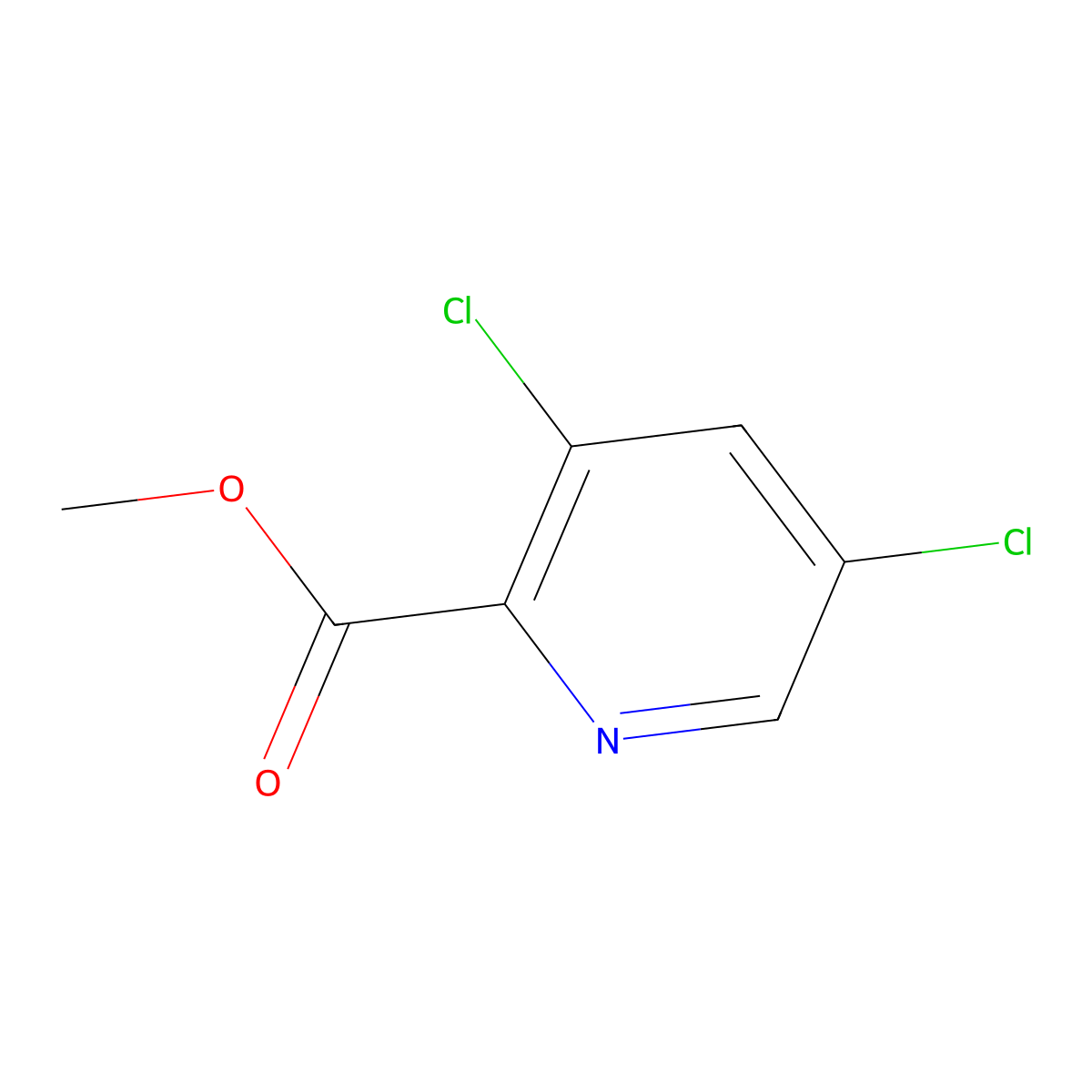 3,5-Dichloro-pyridine-2-carboxylic acid methyl ester molecular structure, CAS 5439-08-7