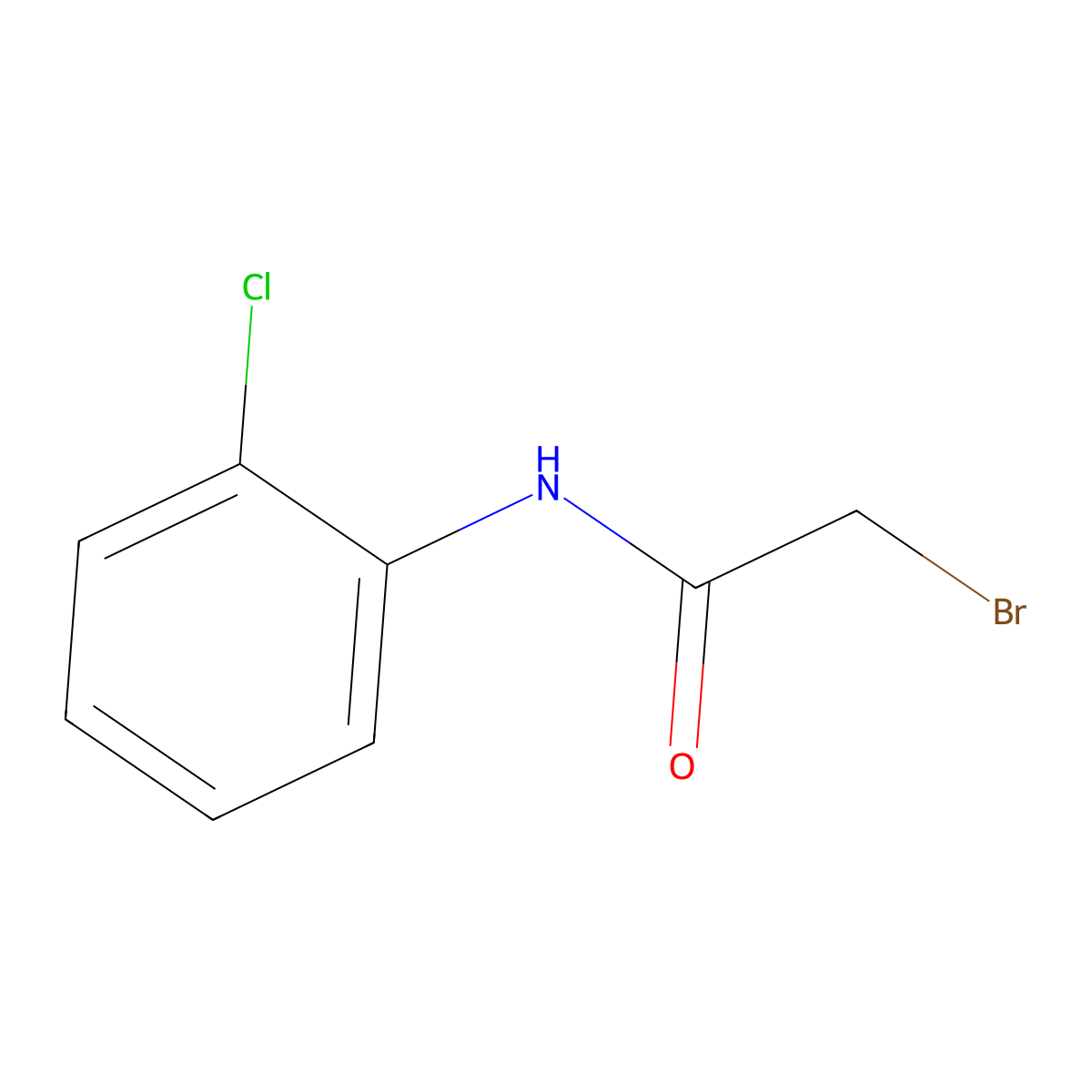 N1-(2-Chlorophenyl)-2-Bromoacetamide molecular structure, CAS 5439-11-2
