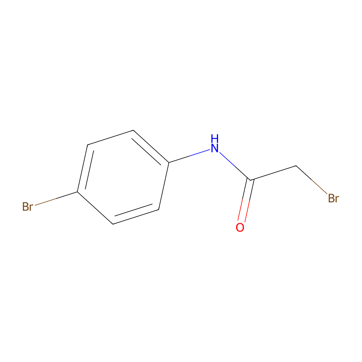 2-Bromo-n-(4-bromophenyl)acetamide molecular structure, CAS 5439-13-4
