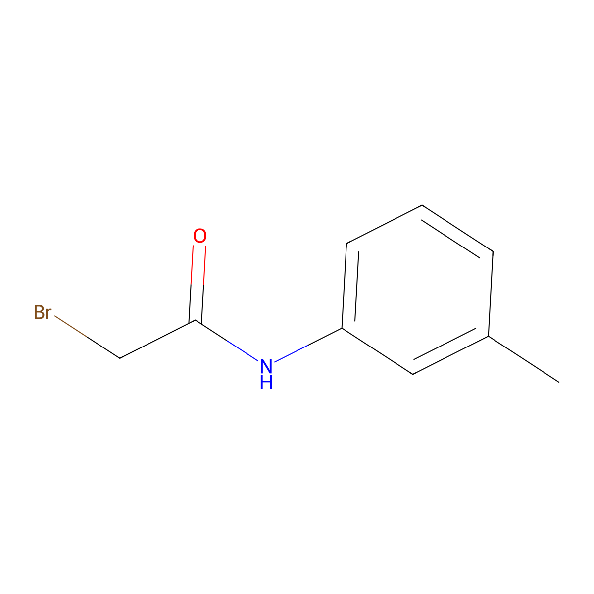 2-bromo-N-(3-methylphenyl)acetamide molecular structure, CAS 5439-17-8
