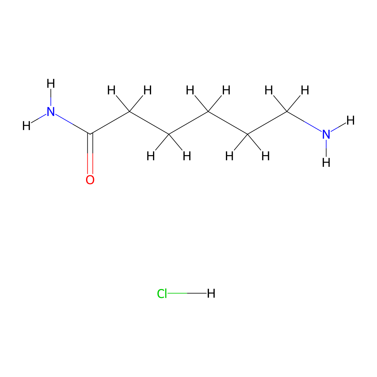 6-Aminohexanamide hydrochloride molecular structure, CAS 5439-29-2