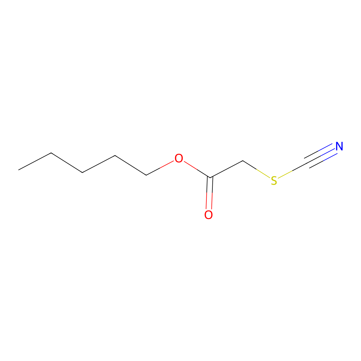 Pentyl thiocyanatoacetate molecular structure, CAS 5439-31-6