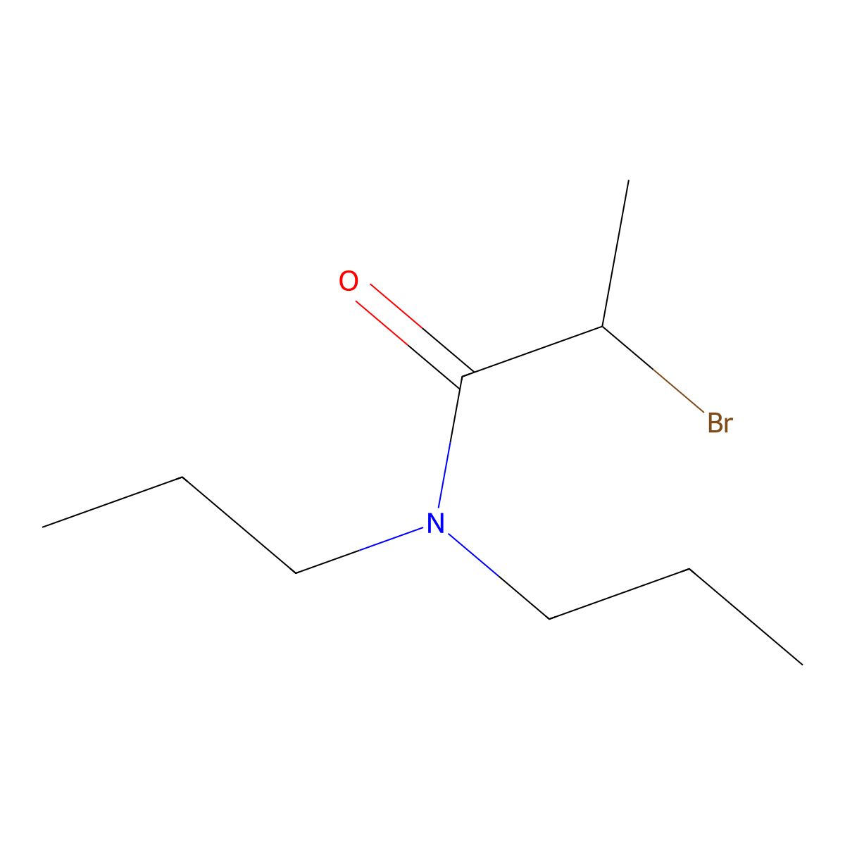 2-Bromo-n,n-dipropylpropanamide molecular structure, CAS 5439-36-1