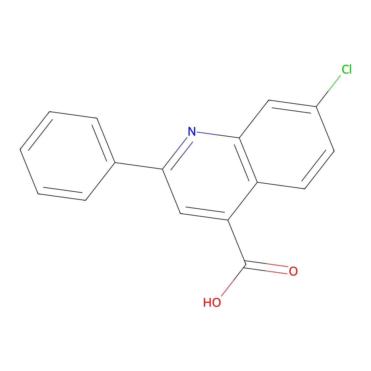 7-Chloro-2-phenylquinoline-4-carboxylic acid molecular structure, CAS 5439-80-5