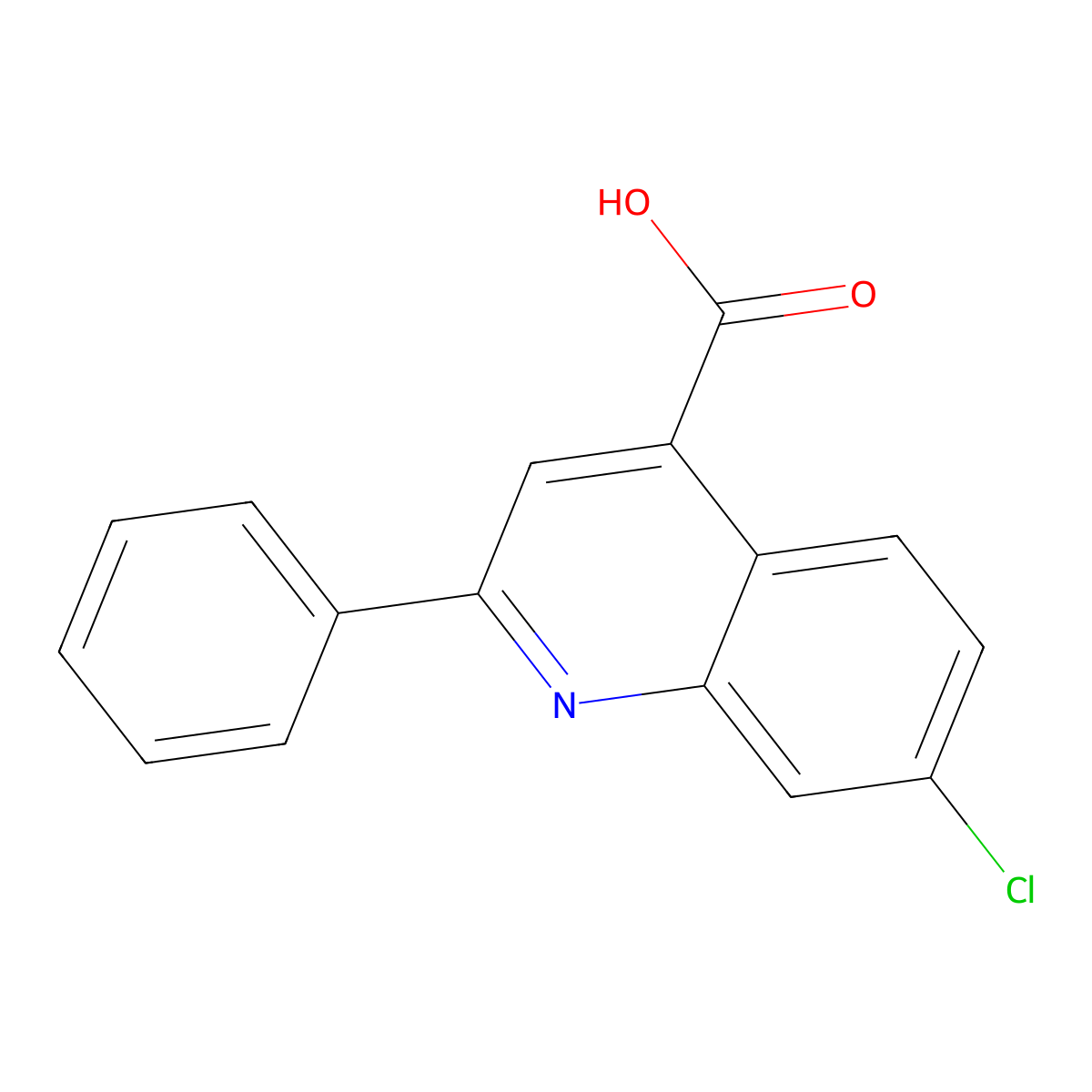 7-Chloro-2-phenylquinoline-4-carboxylic acid molecular structure, CAS 5439-80-5