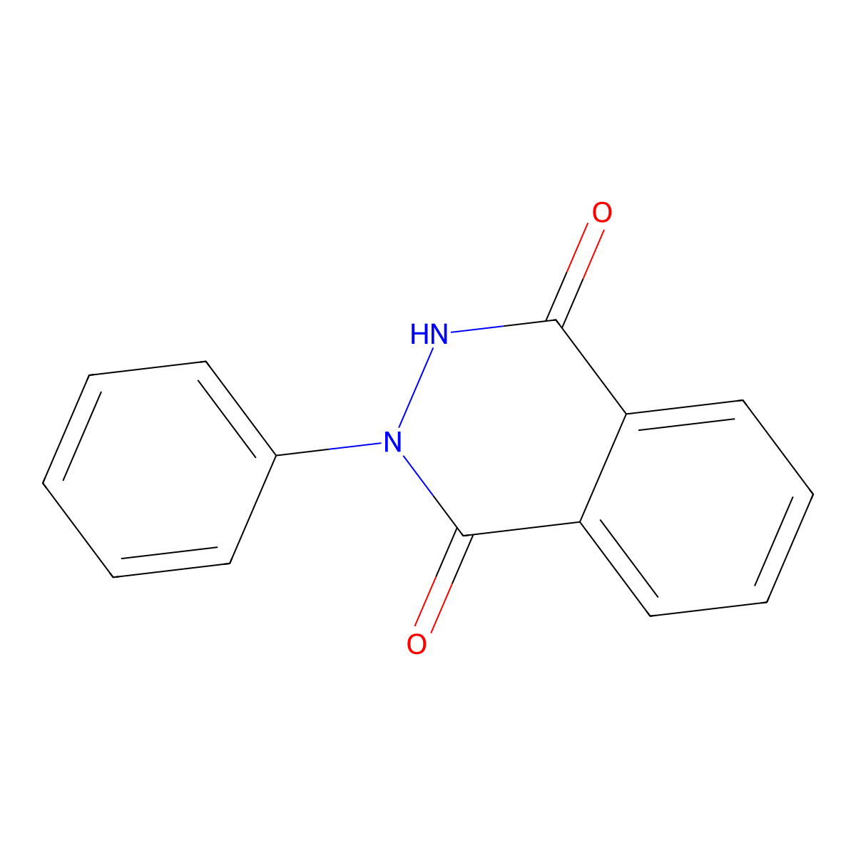 2-Phenyl-2,3-dihydrophthalazine-1,4-dione molecular structure, CAS 5439-98-5