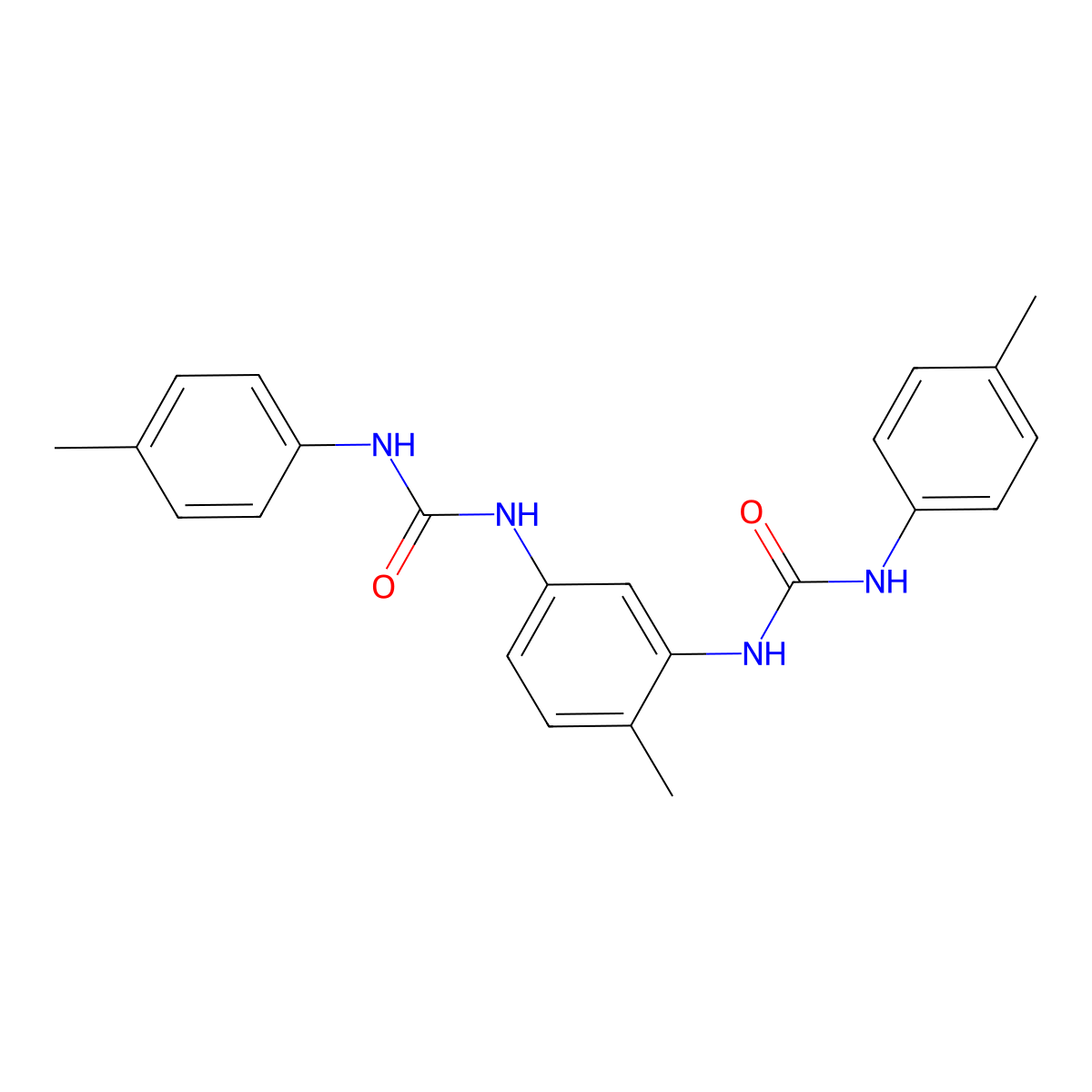 N,N''-(4-Methyl-1,3-phenylene)bis[N'-(4-methylphenyl)urea] molecular structure, CAS 54390-87-3