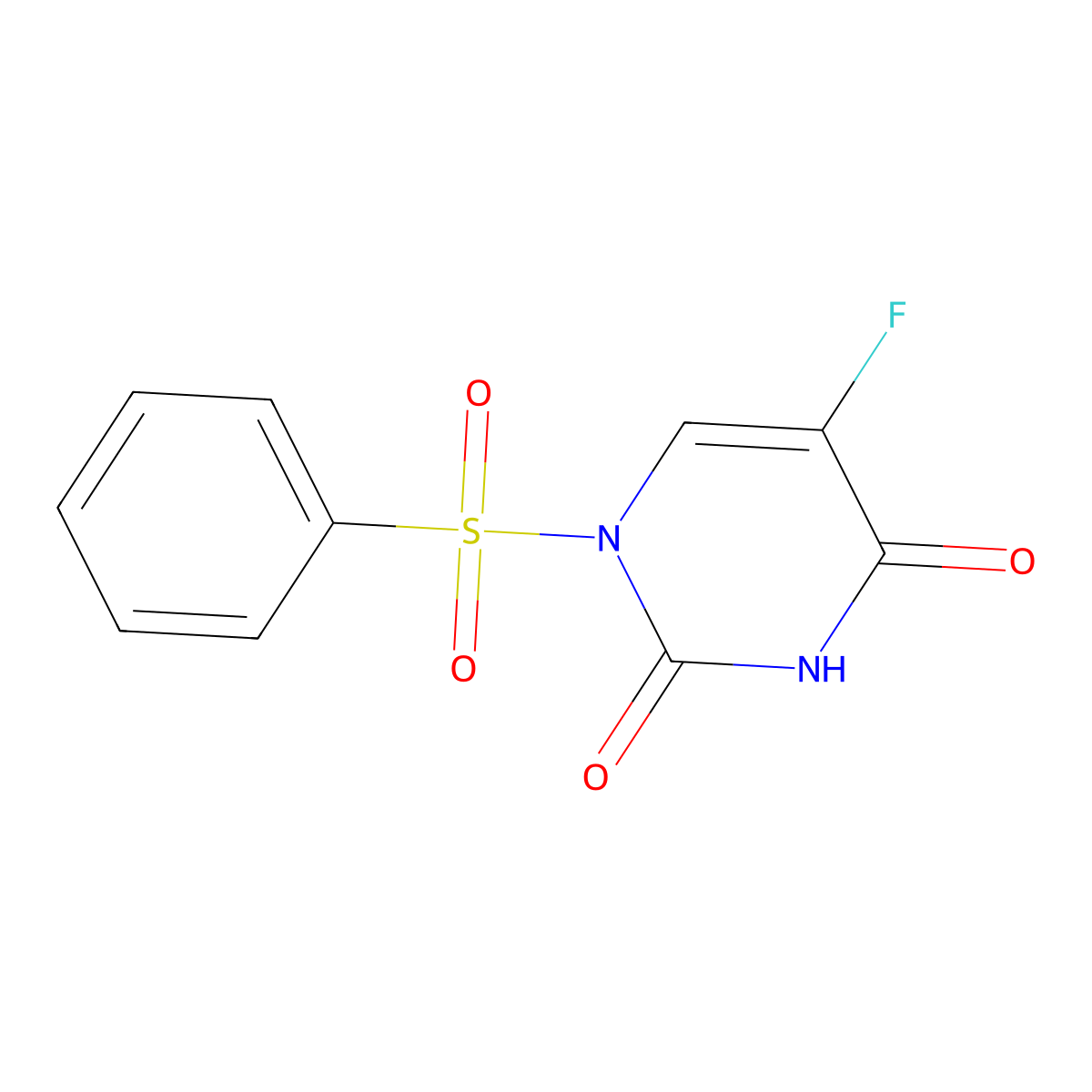 1-Benzenesulfonyl-5-fluorouracil molecular structure, CAS 54390-99-7