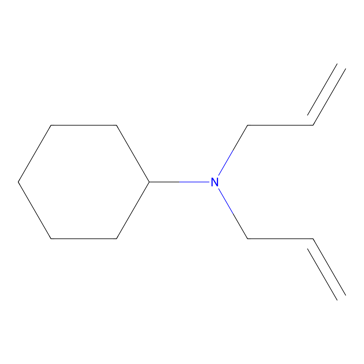 Cyclohexanamine, N,N-di-2-propen-1-yl- molecular structure, CAS 54391-01-4