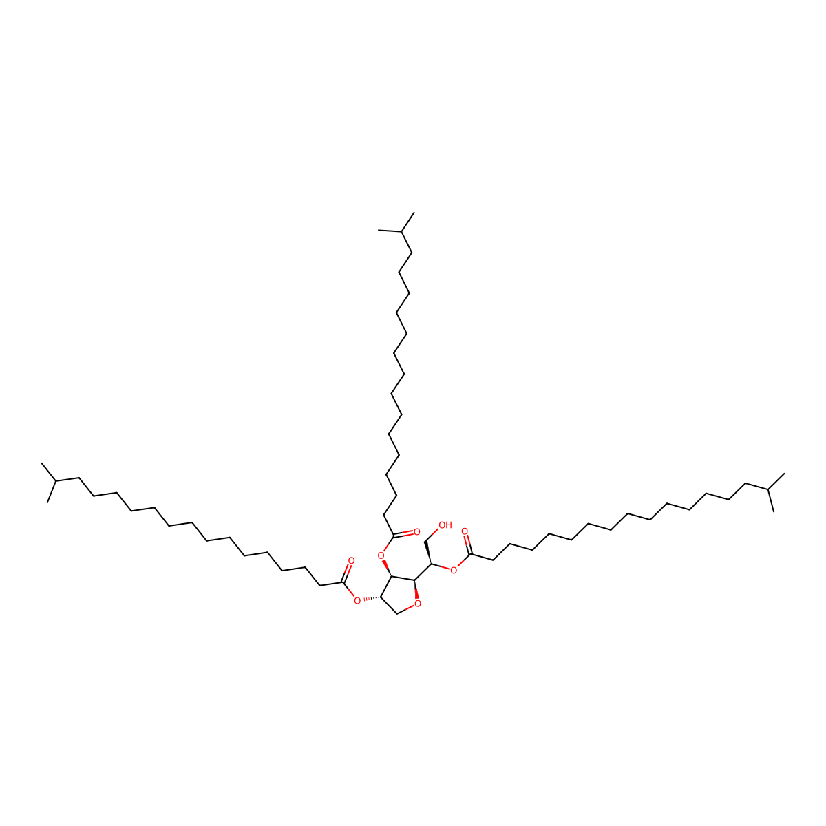 Sorbitan Triisostearate molecular structure, CAS 54392-27-7