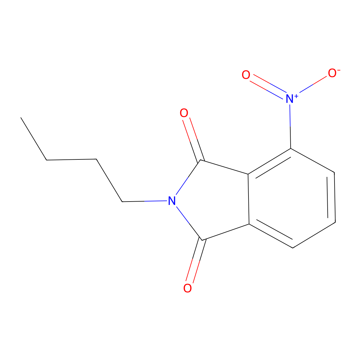 1H-Isoindole-1,3(2H)-dione, 2-butyl-4-nitro- molecular structure, CAS 54395-36-7