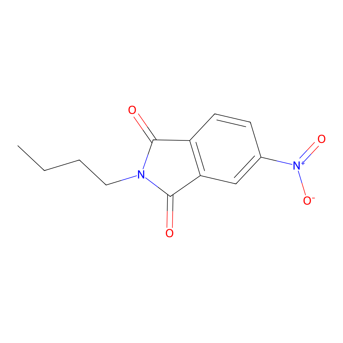 2-Butyl-5-nitro-1H-isoindole-1,3(2H)-dione molecular structure, CAS 54395-37-8