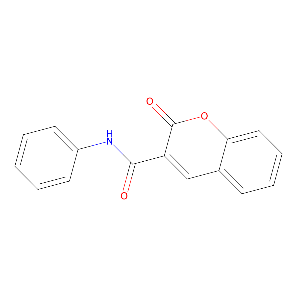 2-oxo-N-phenyl-2H-chromene-3-carboxamide molecular structure, CAS 54396-25-7
