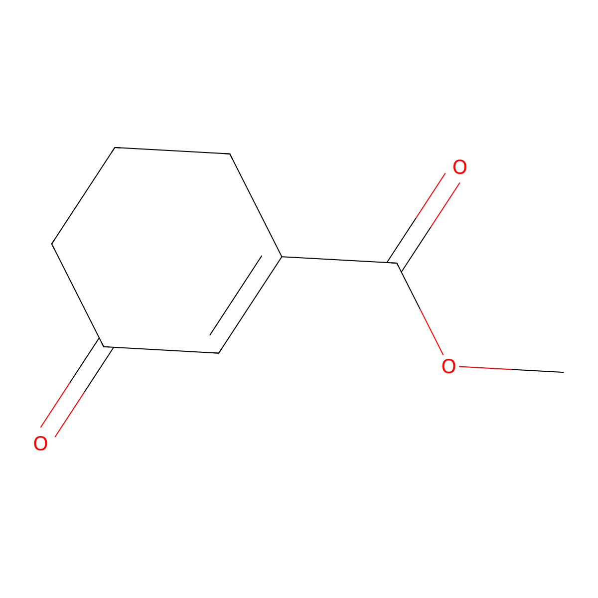 3-Oxo-cyclohex-1-enecarboxylic acid methyl ester molecular structure, CAS 54396-74-6