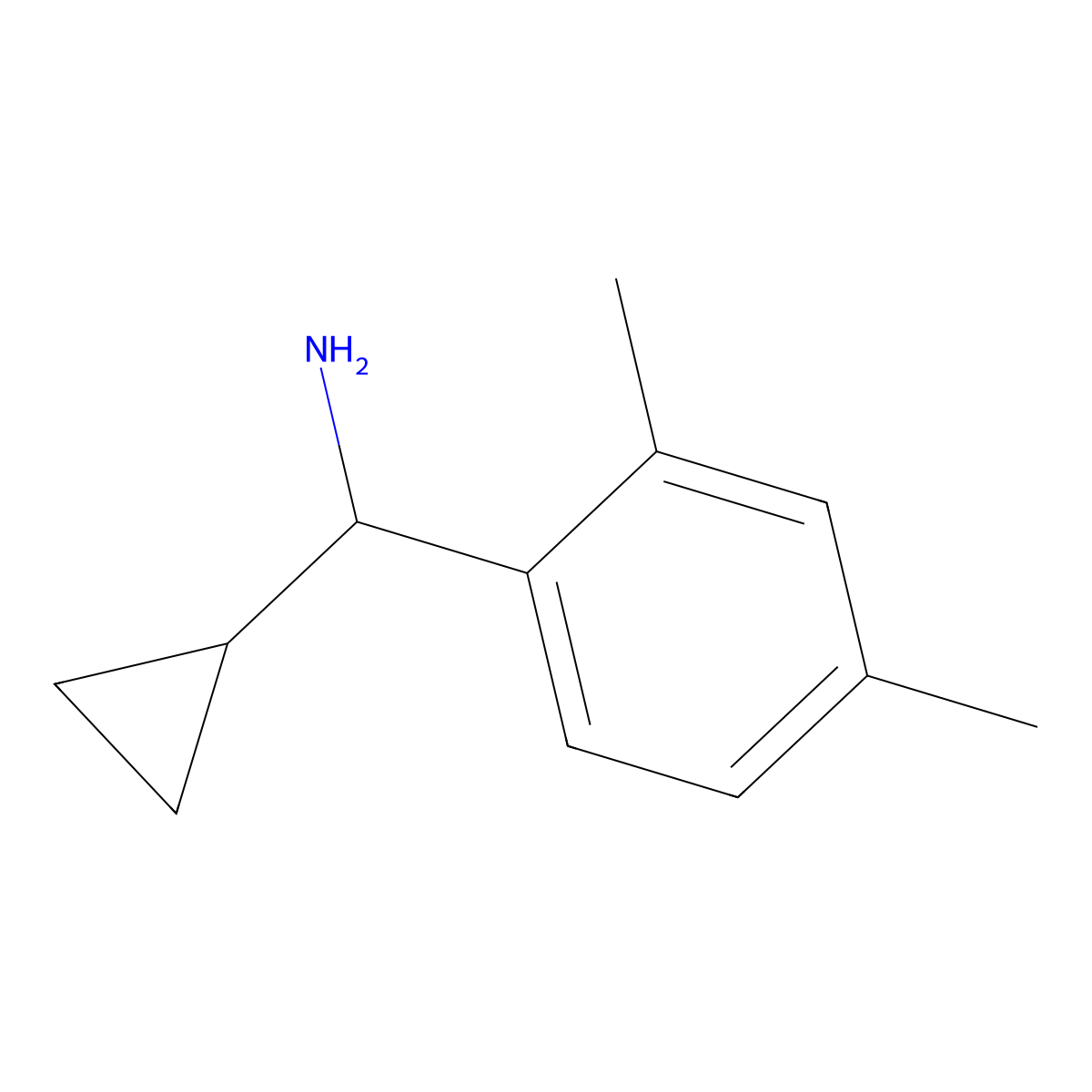 (2,4-Dimethylphenyl)cyclopropylmethylamine molecular structure, CAS 54398-66-2