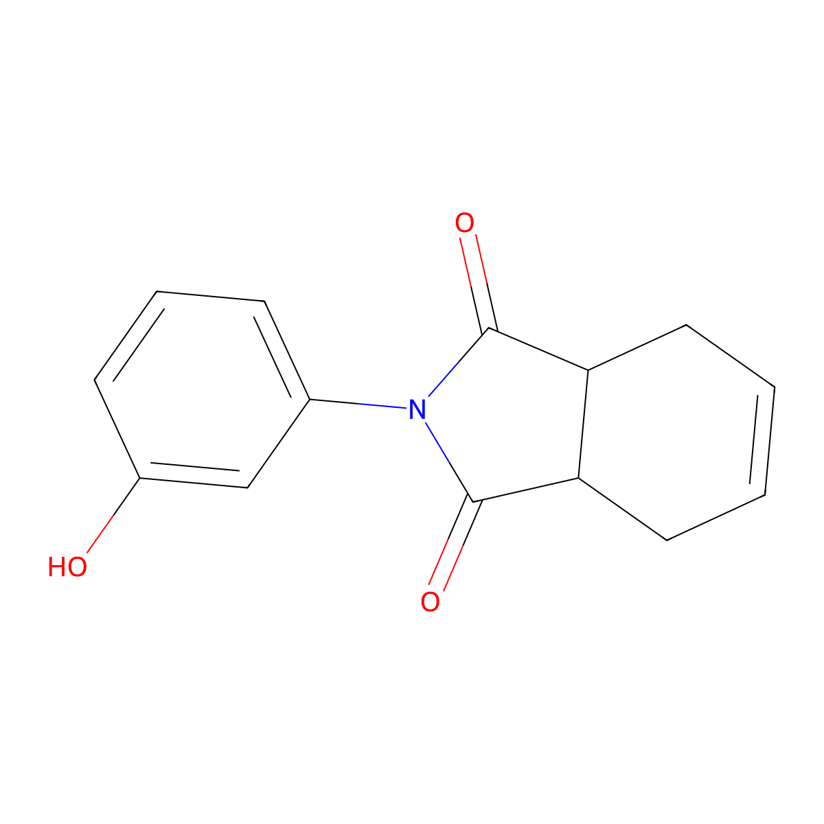2-(3-hydroxyphenyl)-3a,4,7,7a-tetrahydro-1H-isoindole-1,3(2H)-dione molecular structure, CAS 54398-99-1