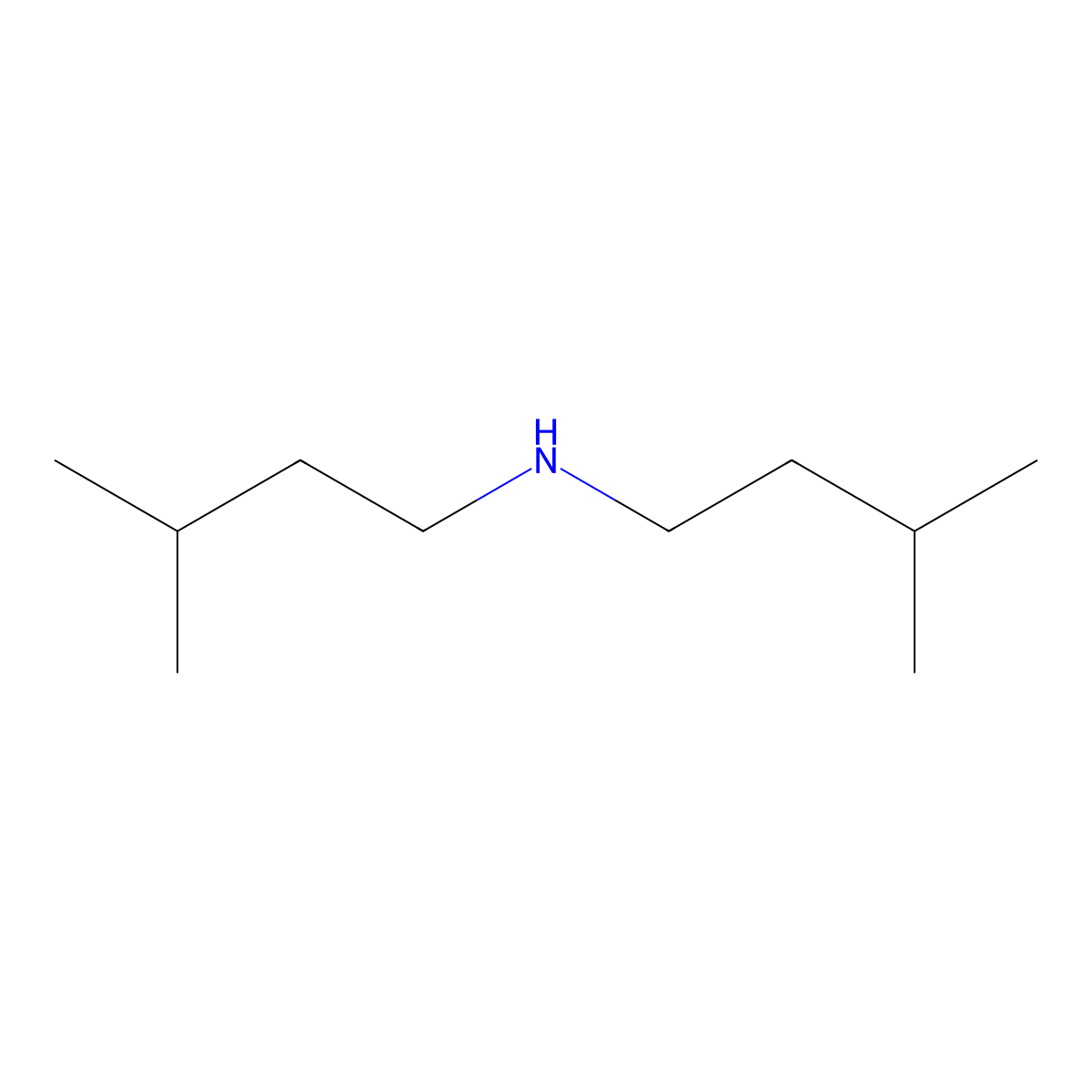 Diisoamylamine molecular structure, CAS 544-00-3