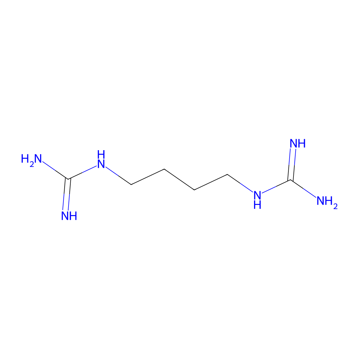 Arcaine molecular structure, CAS 544-05-8