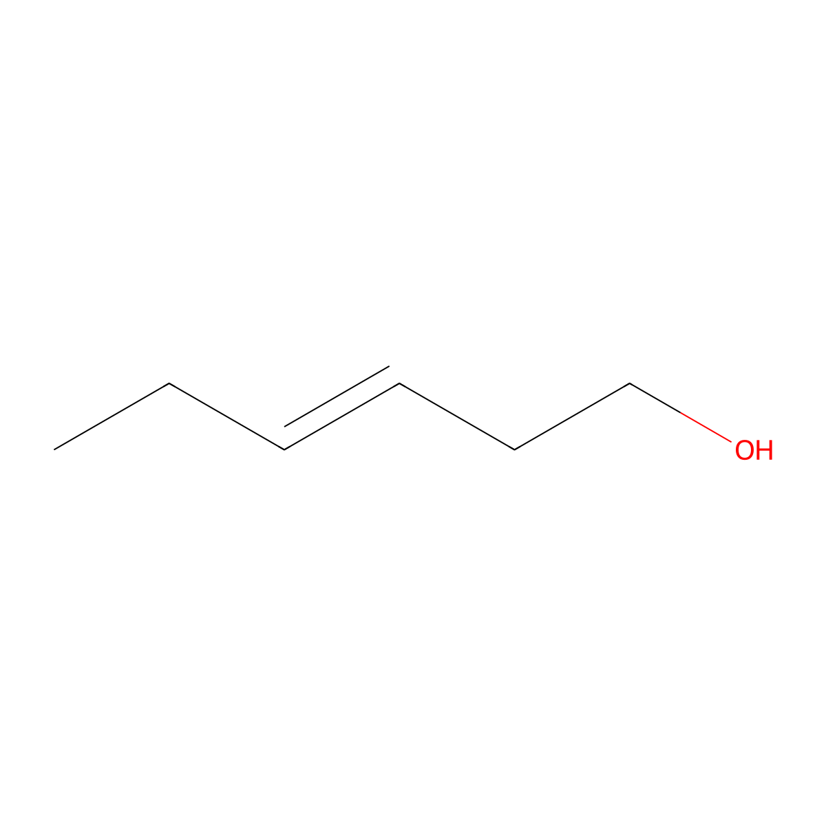 3-Hexen-1-ol molecular structure, CAS 544-12-7