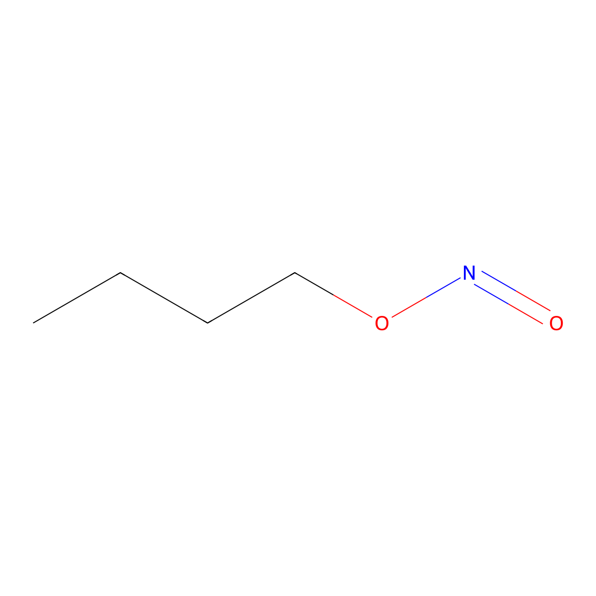 Butyl nitrite molecular structure, CAS 544-16-1