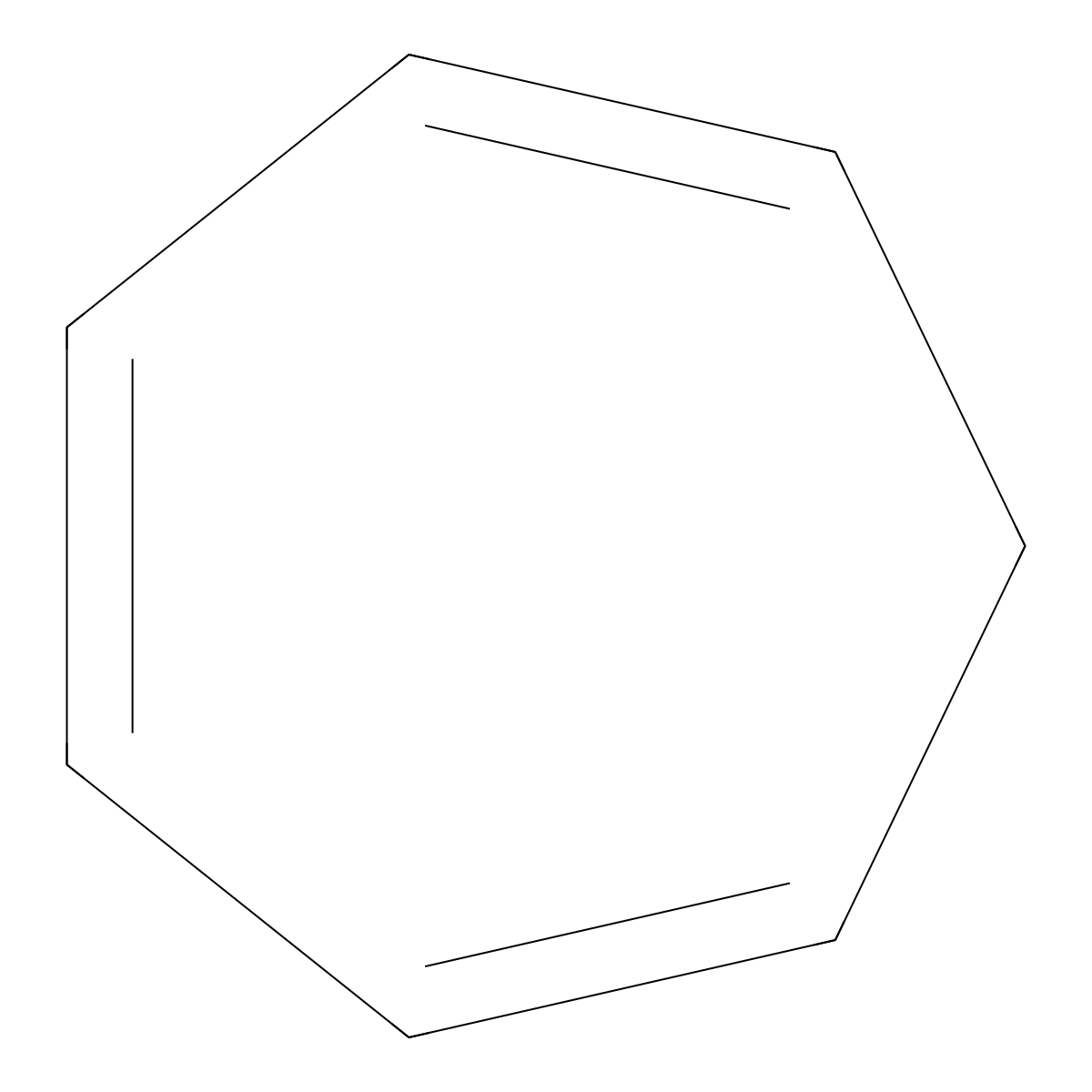 Cycloheptatriene molecular structure, CAS 544-25-2