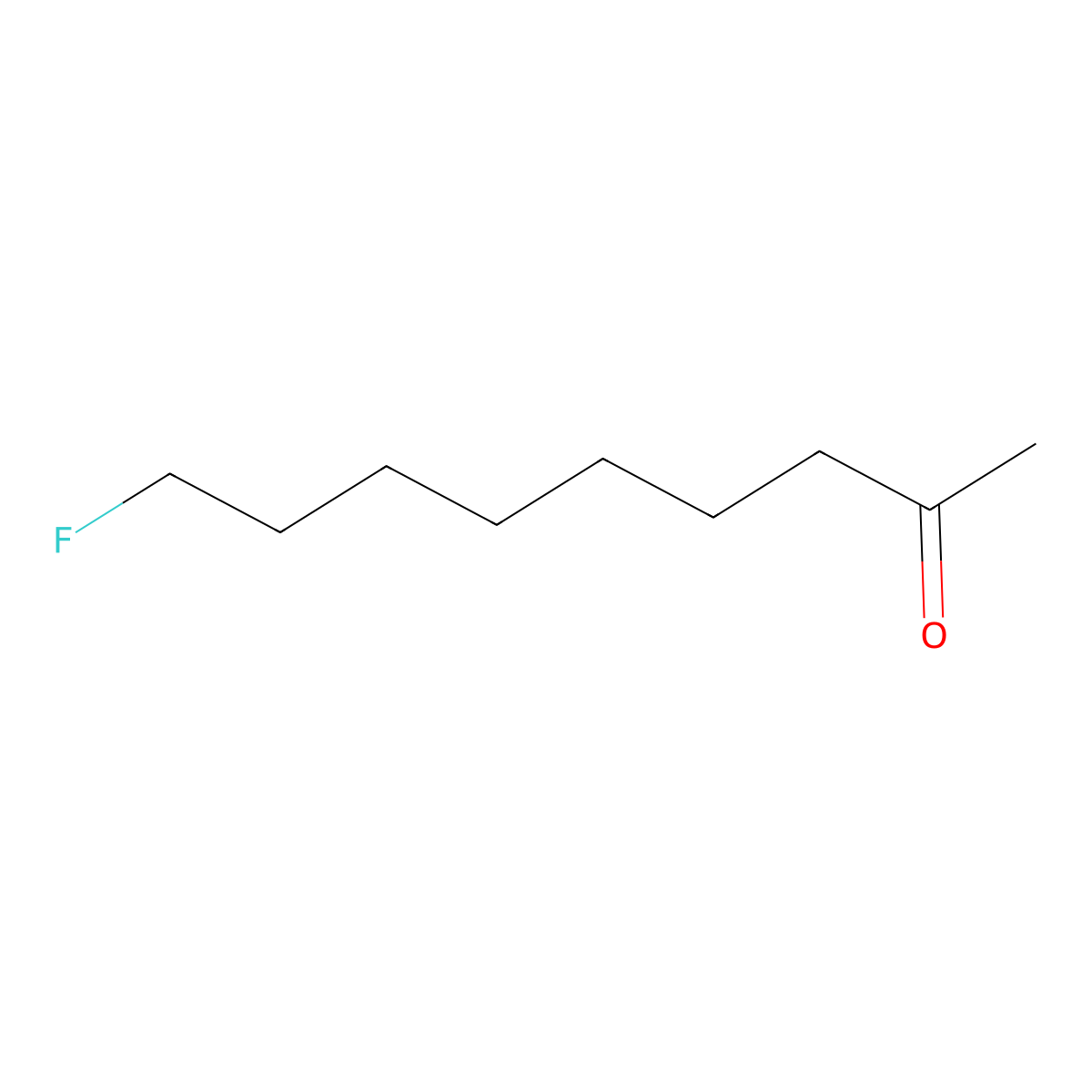 2-Nonanone, 9-fluoro- molecular structure, CAS 544-43-4