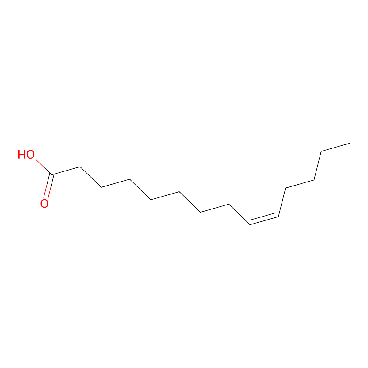 Myristoleic Acid molecular structure, CAS 544-64-9