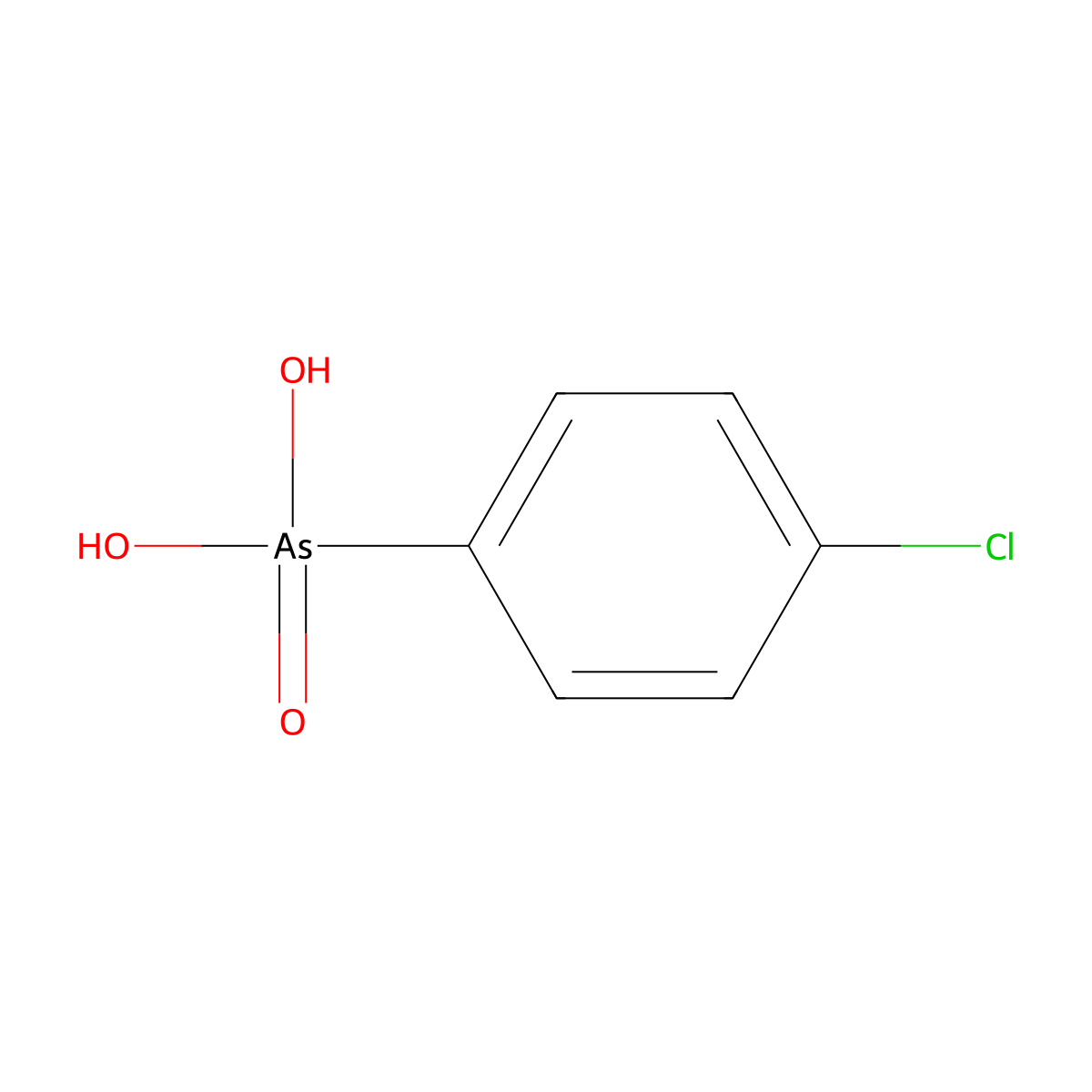 4-Chlorophenylarsonic acid molecular structure, CAS 5440-04-0