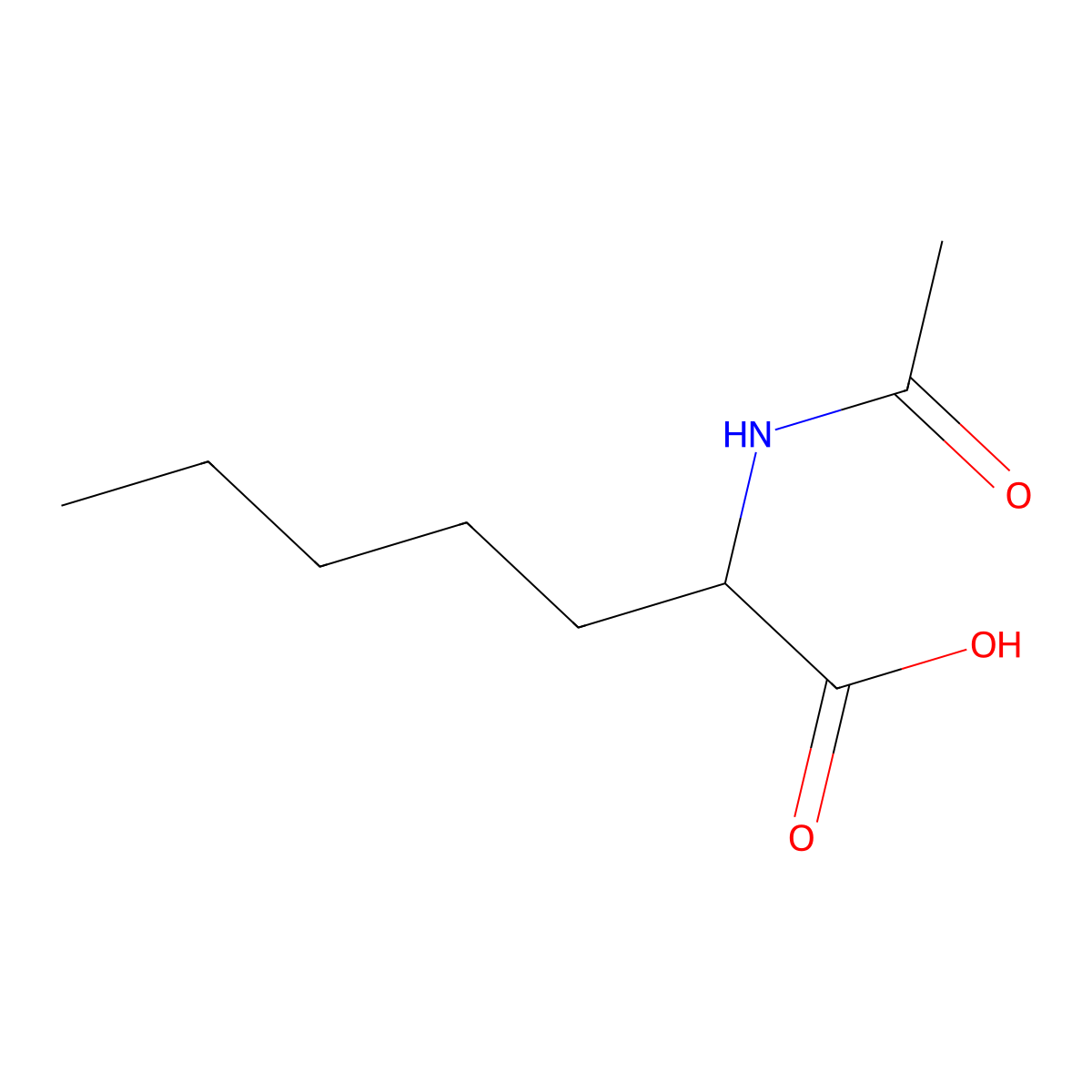 2-Acetamidoheptanoic acid molecular structure, CAS 5440-34-6