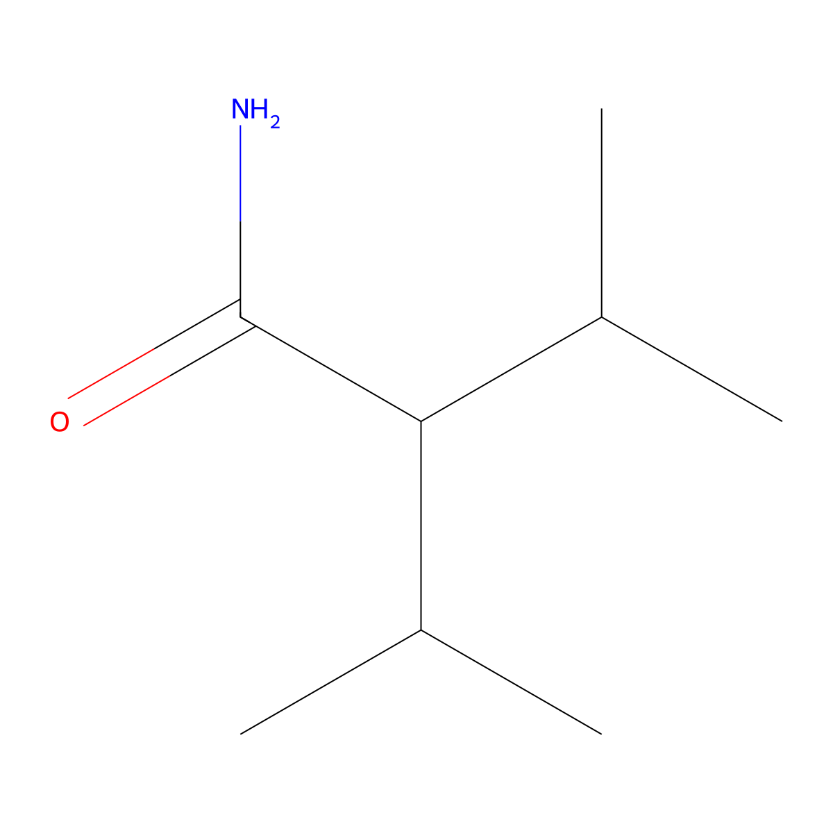 Diisopropylacetamide molecular structure, CAS 5440-65-3