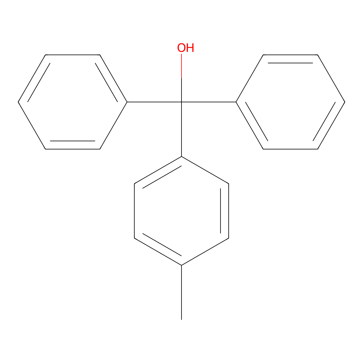 4-Methyltriphenylcarbinol molecular structure, CAS 5440-76-6