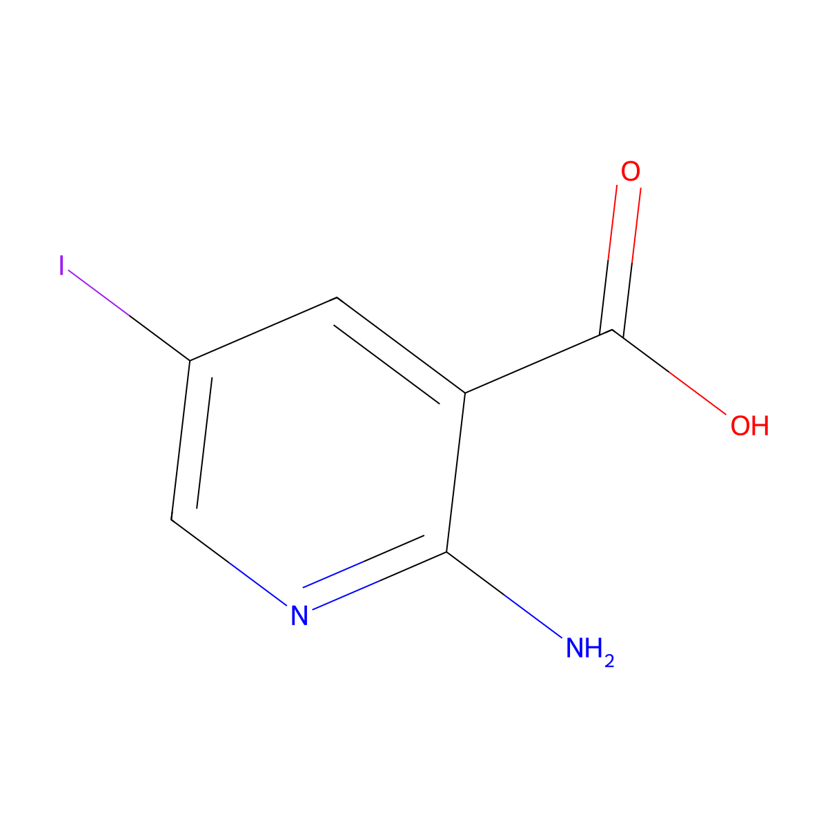 2-Amino-5-iodonicotinic acid molecular structure, CAS 54400-30-5