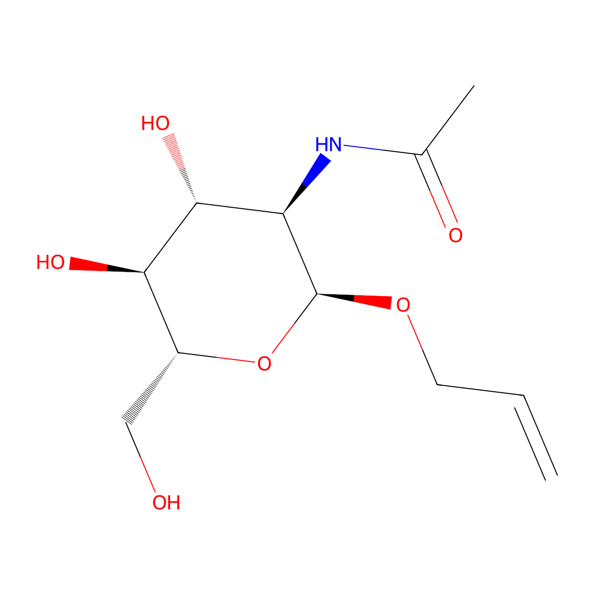 N-((2S,3R,4R,5S,6R)-2-(Allyloxy)-4,5-dihydroxy-6-(hydroxymethyl)tetrahydro-2H-pyran-3-yl)acetamide molecular structure, CAS 54400-75-8