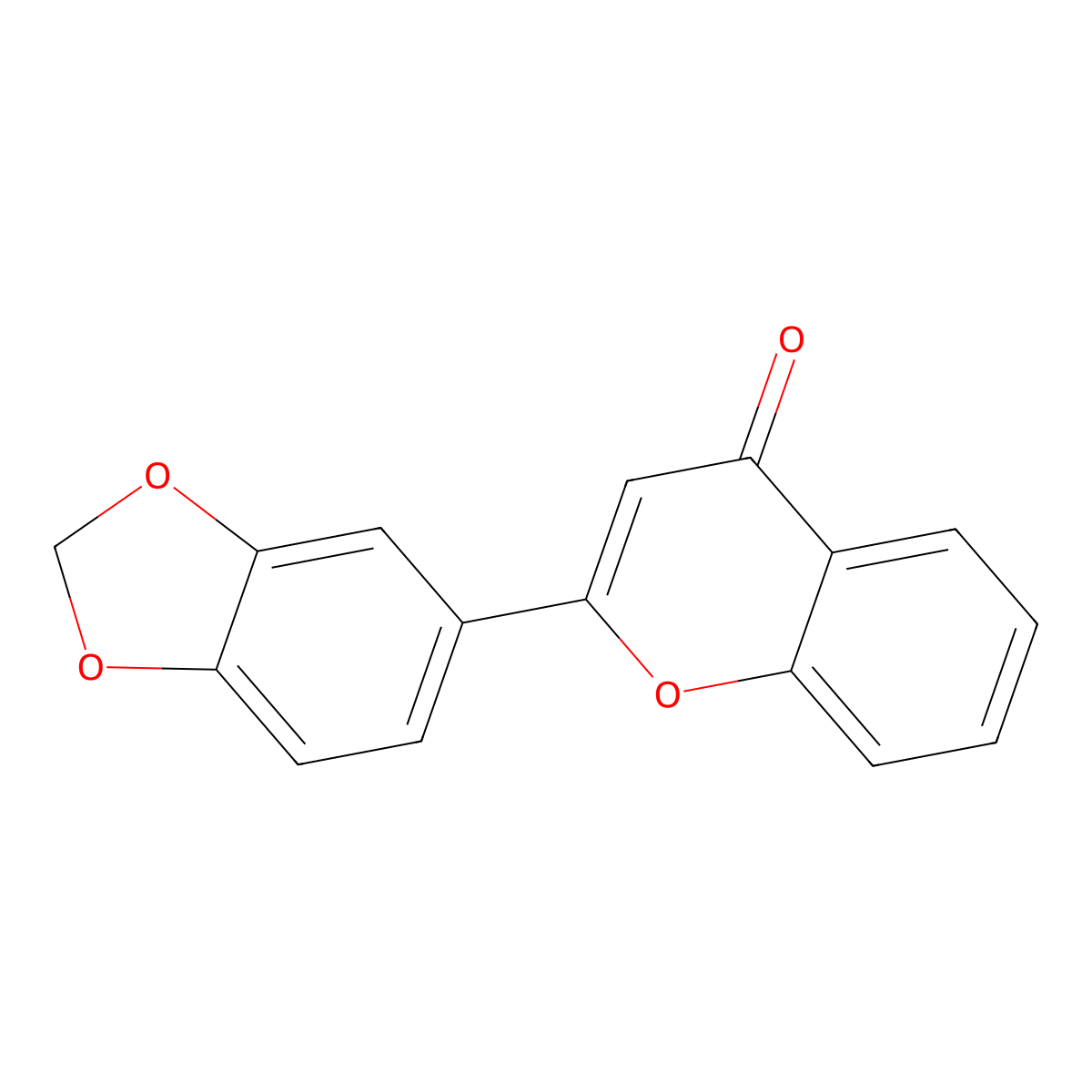 2-(1,3-benzodioxol-5-yl)-4H-chromen-4-one molecular structure, CAS 54401-45-5